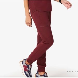 FIGS Burgundy Zamora Joggers